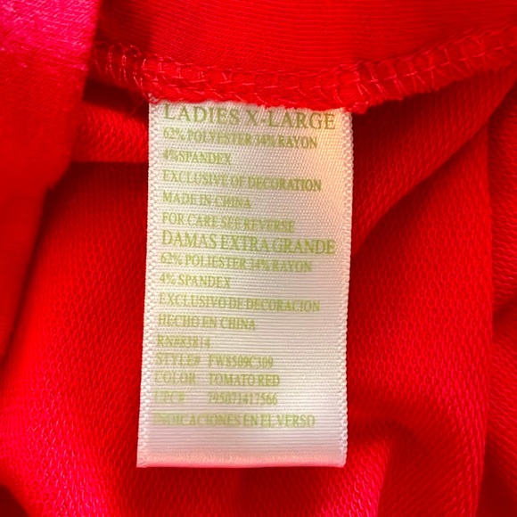 GREEN TEA Vibrant Pink Hoodie Top. Size XL - Picture 5 of 5